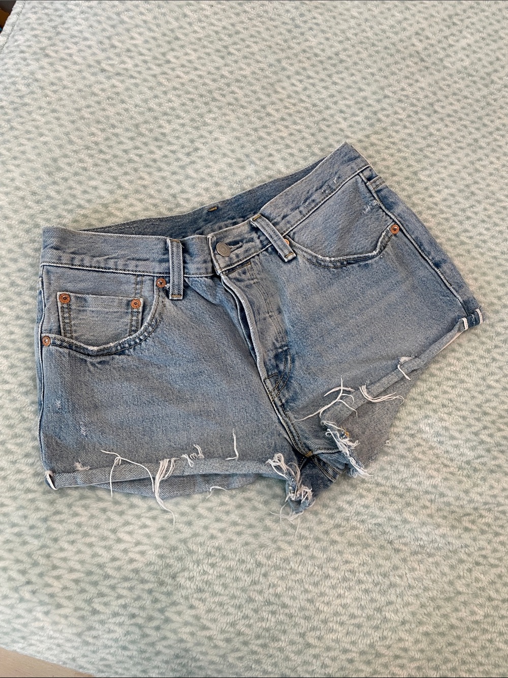 Levi’s Light Blue Denim Cutoff Shorts